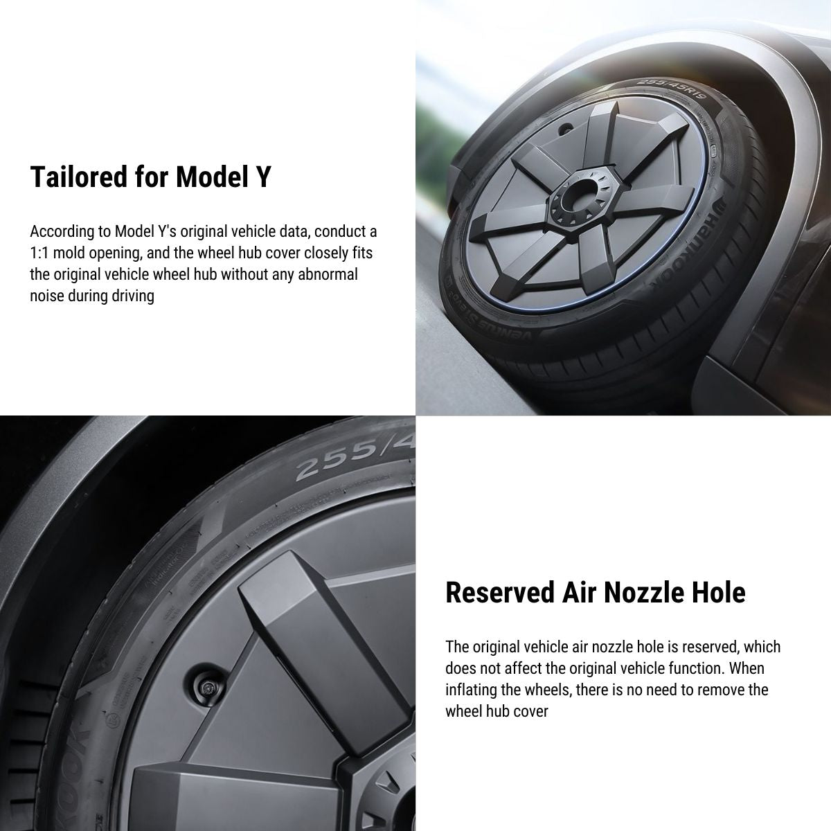 19' Wheel Covers Cybertruck Style for Tesla Model Y (4PCS) Teslauaccessories