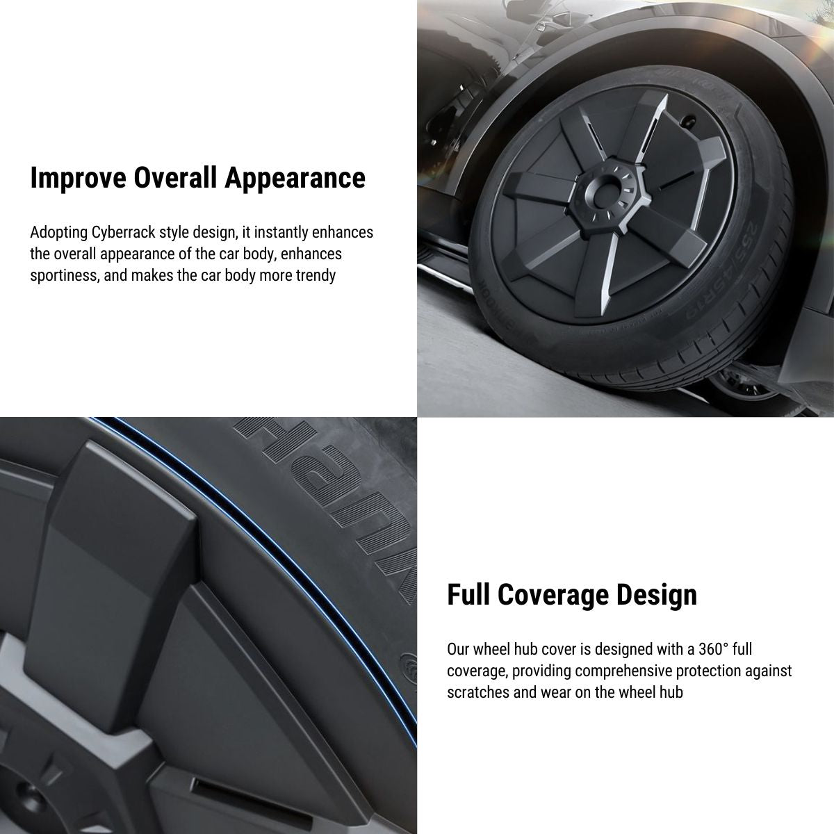 19' Wheel Covers Cybertruck Style for Tesla Model Y (4PCS) Teslauaccessories