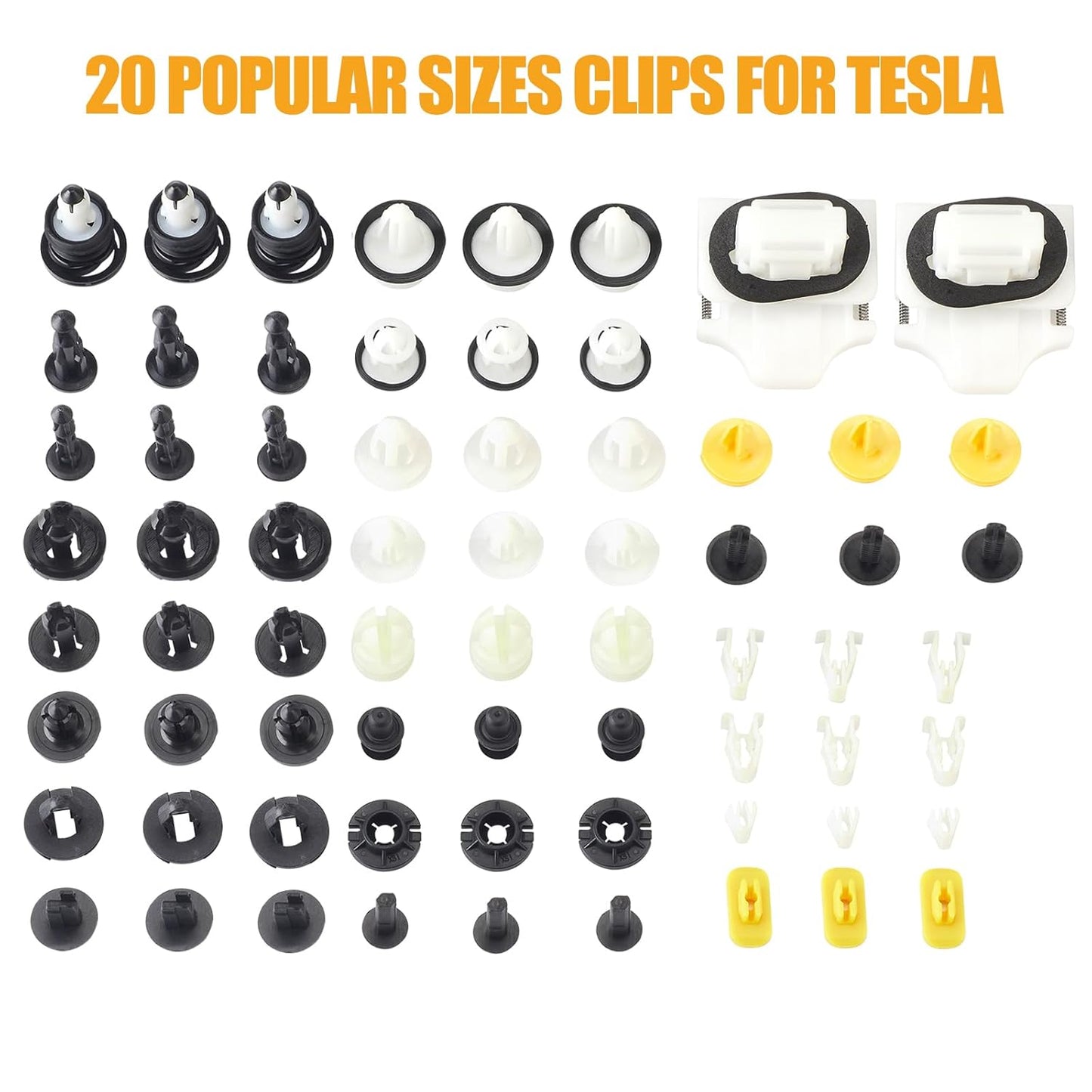 300Pcs Tesla Clips Frunk Bucket Screws Clip Push Rivets for Tesla Model 3 Y X S Cybertruck