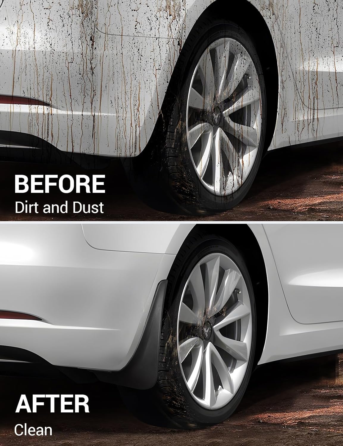 All Weather Protector Mud Flaps Splash Mud guards for Tesla Model 3/Y/S/X