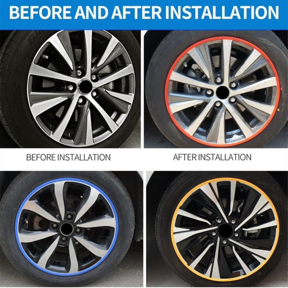 Aluminum Alloy Car Wheel Rim Protectors Anti-Scratch Wheel Protection Ring for Cars, Trucks, Tesla Set of 4 Teslauaccessories