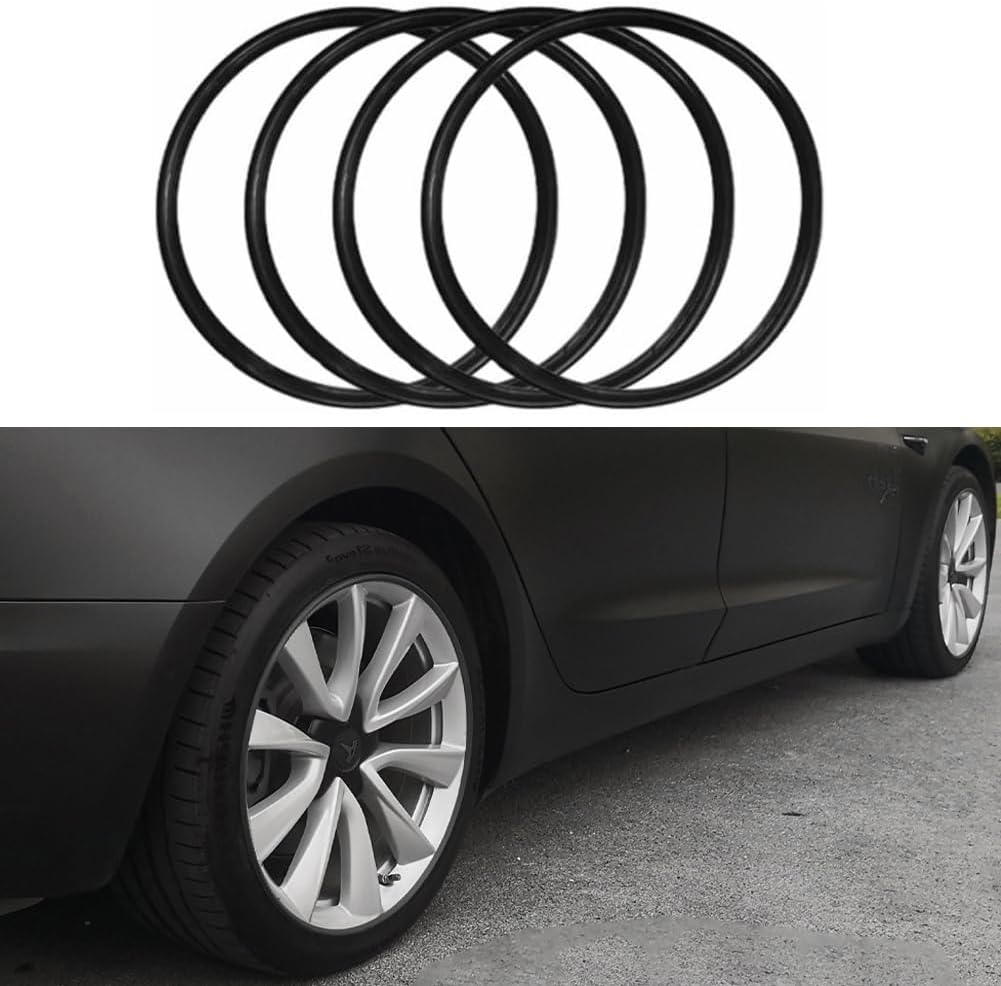 Aluminum Alloy Car Wheel Rim Protectors Anti-Scratch Wheel Protection Ring for Cars, Trucks, Tesla Set of 4 Teslauaccessories