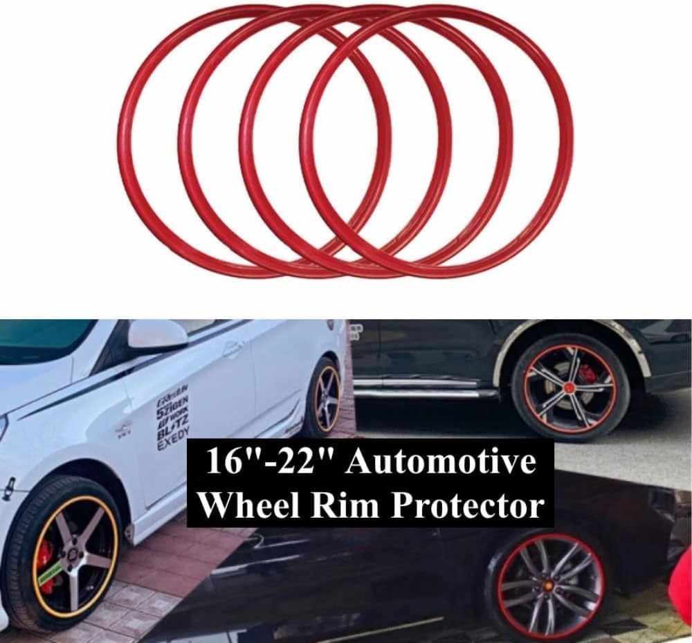 Aluminum Alloy Car Wheel Rim Protectors Anti-Scratch Wheel Protection Ring for Cars, Trucks, Tesla Set of 4 Teslauaccessories