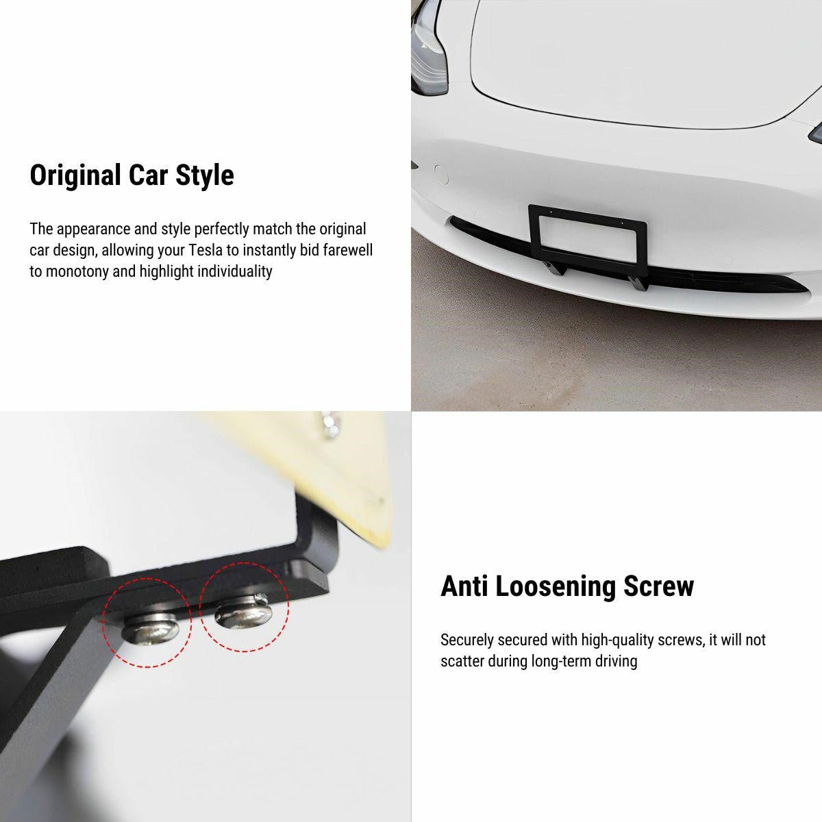 American Standard Metal License Plate Frame for Tesla Model 3 Model Y 2017-2024 Teslauaccessories