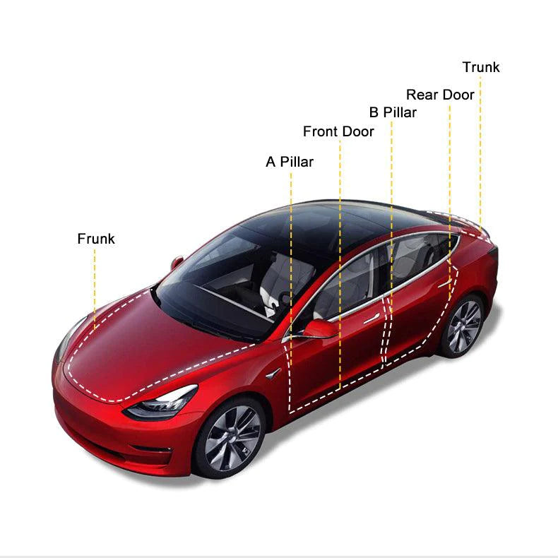 Car Door Seal Strip Kit Soundproof Rubber for Tesla Model S/3/X/Y Teslauaccessories