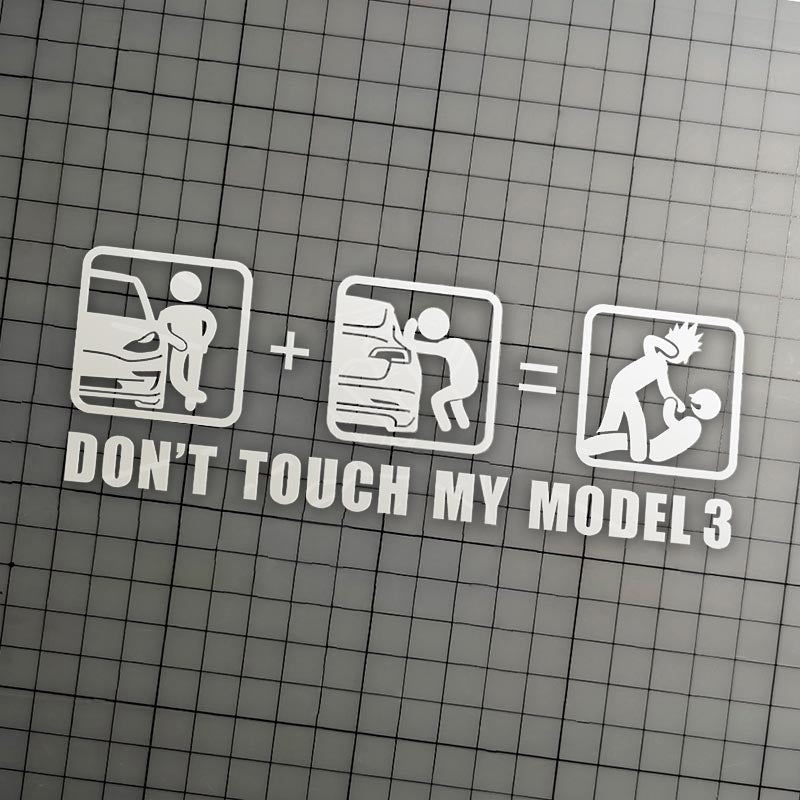 Don't Touch My Tesla Funny Stickers For Tesla Model 3/Y/X/S Teslauaccessories