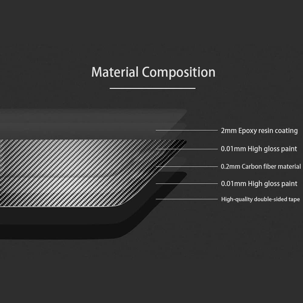 Epoxy Carbon Fiber Steering Wheel, Front/Rear Logo Cover Trimming Sticker For Tesla Model 3 Y Teslauaccessories