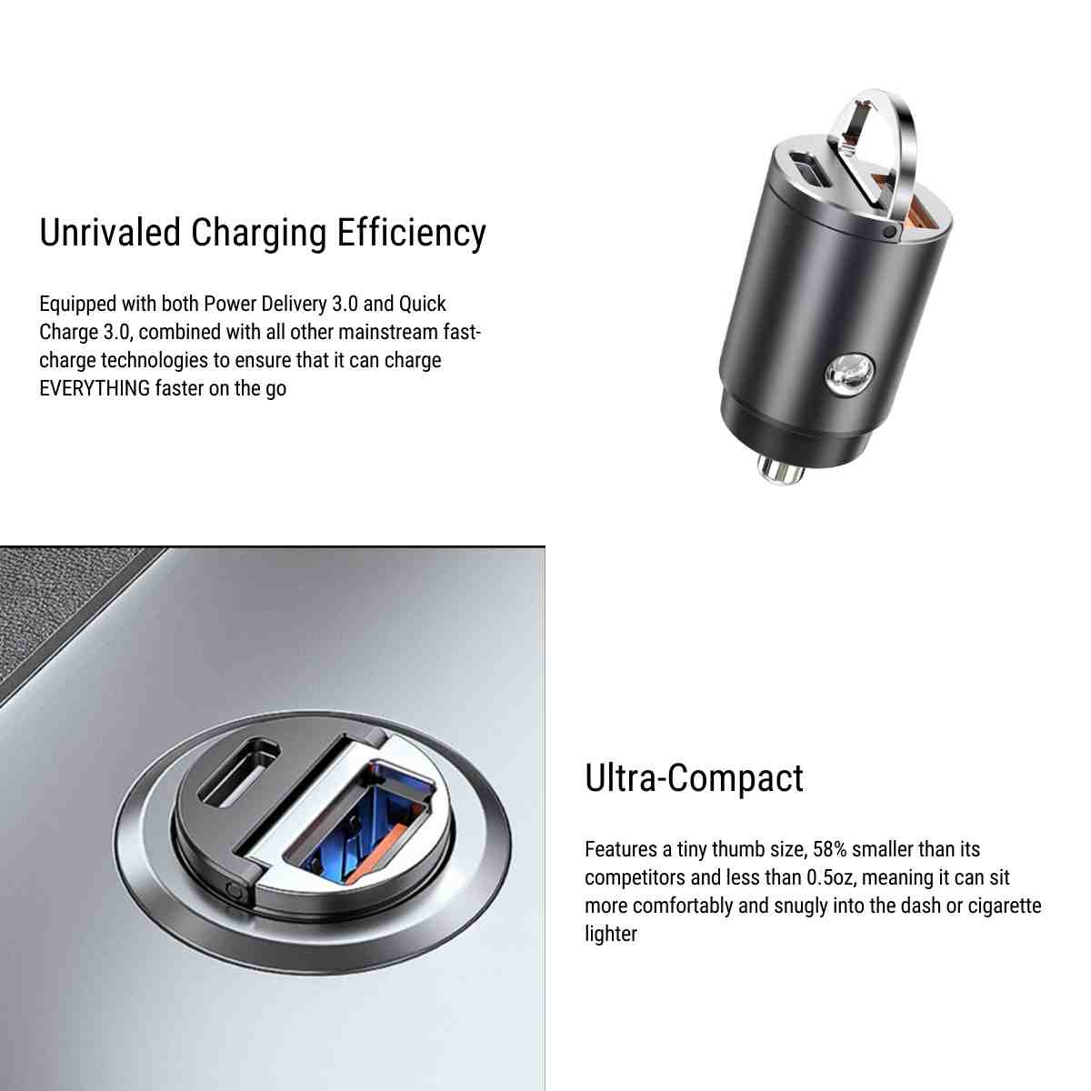 Fast USB Car Charger Adapter for Tesla Model Y/3/S/X Teslauaccessories