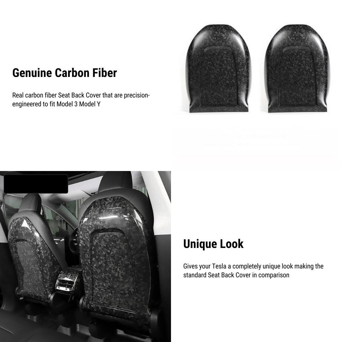 Forged Carbon Fiber Interior Mods Wrap Kit for Tesla Model 3 / Y Teslauaccessories