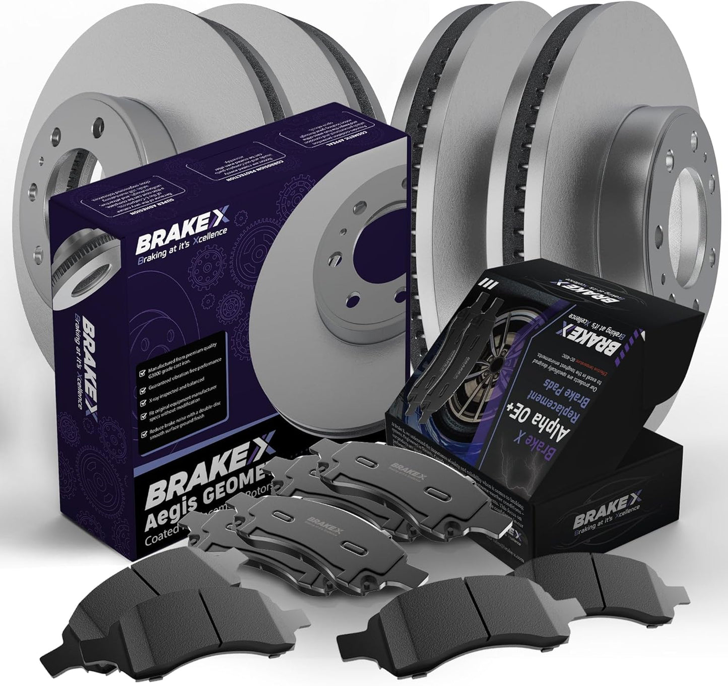 Front and Rear Brake Pads and Rotors Kit replacement for Tesla Model S Teslauaccessories