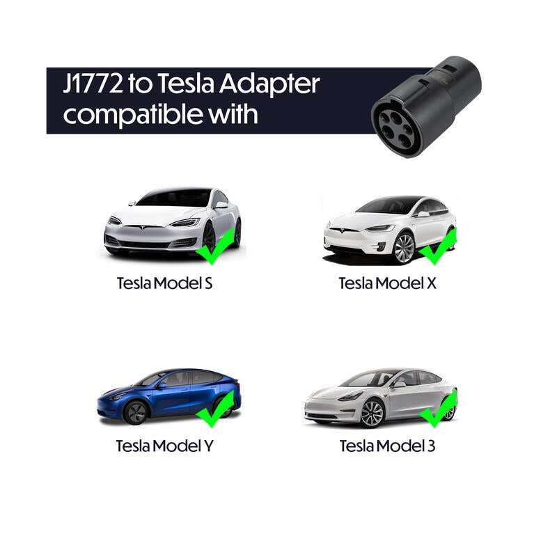 J1772 to Tesla Charger Adapter | 250V | 60A Teslauaccessories