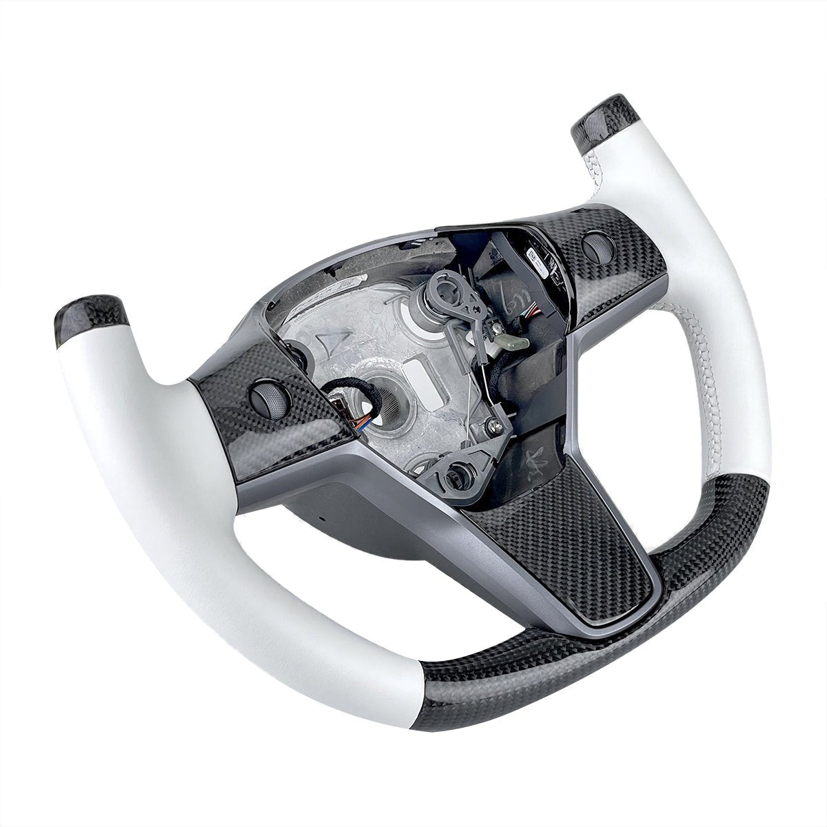 Model 3 / Y Carbon Fiber Yoke Steering Wheel 【Style 3】 Teslauaccessories