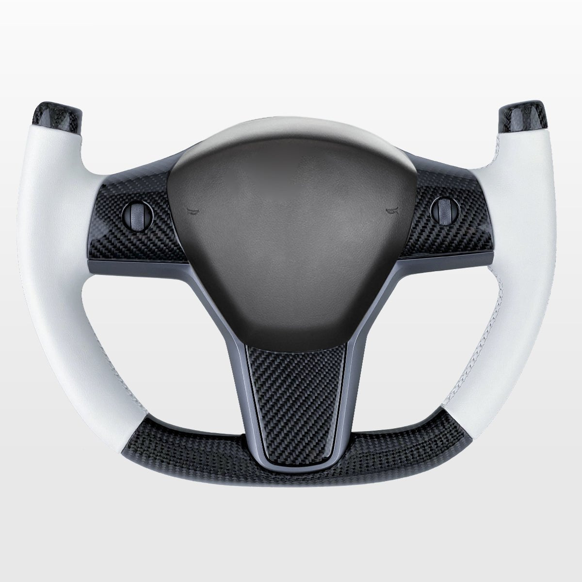 Model 3 / Y Carbon Fiber Yoke Steering Wheel 【Style 3】 Teslauaccessories