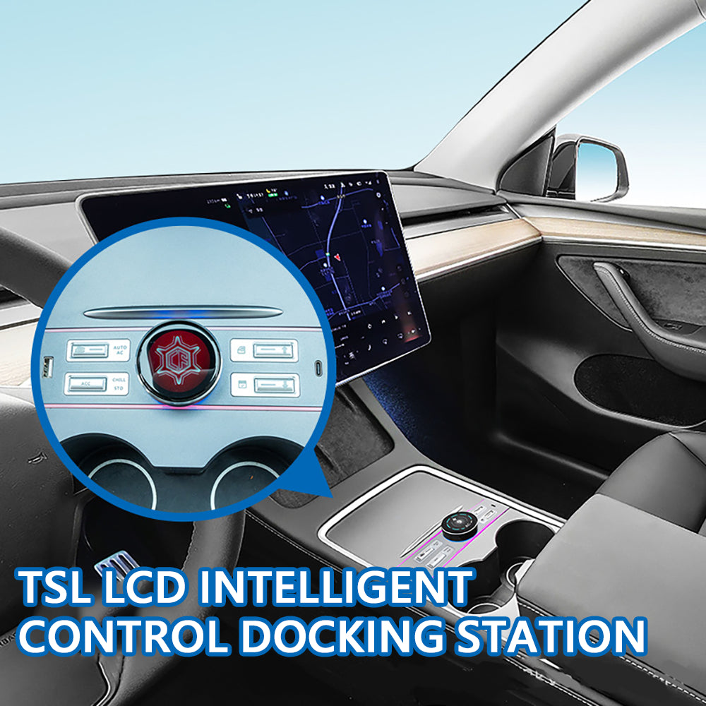 Multifunctional Physical Knob Controller, LCD intelligent control, AC & Passenger Seat Control For Tesla Model 3/Y Teslauaccessories