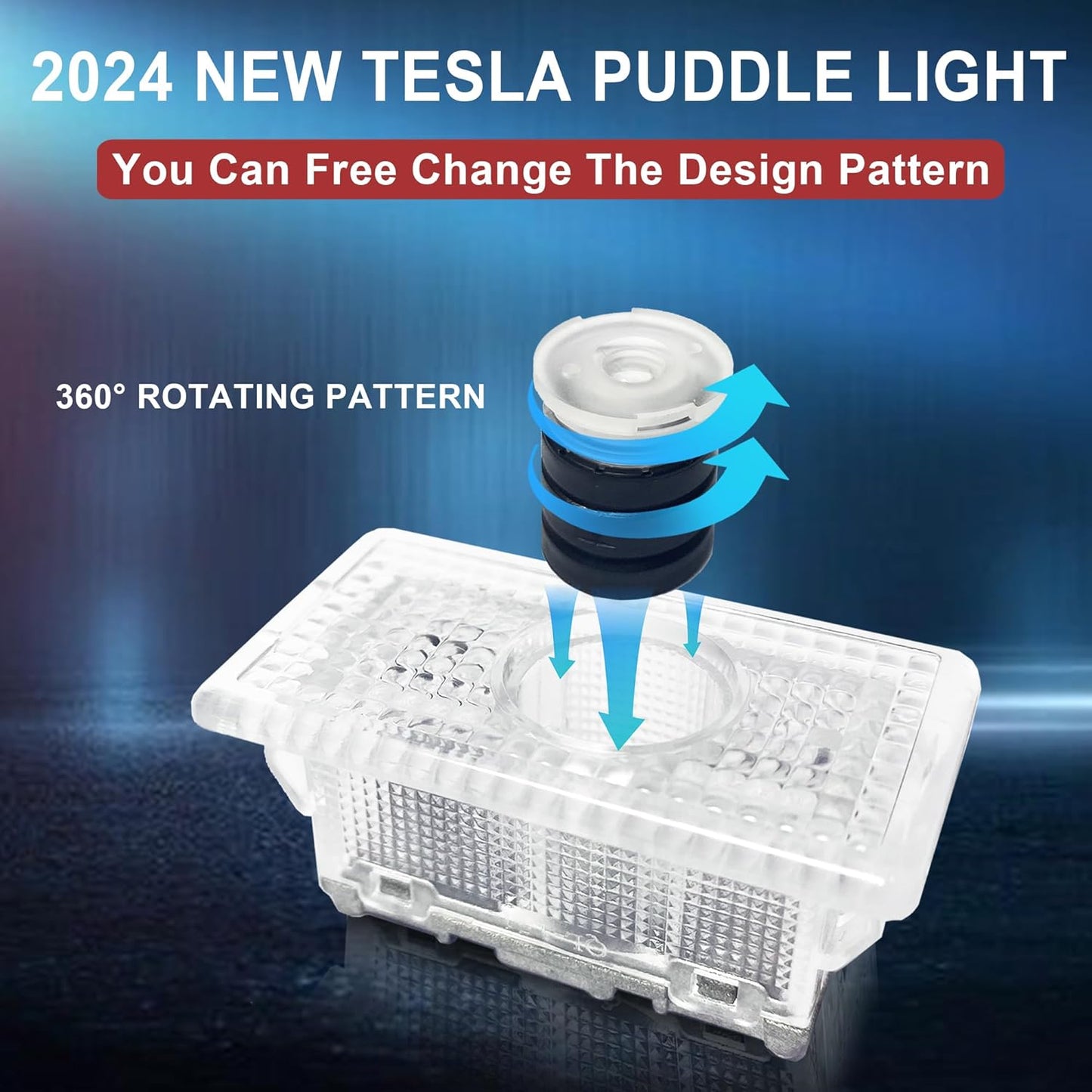 Puddle Lights Projector Door Lights 4pcs For Tesla Model Y/3/X/S Teslauaccessories