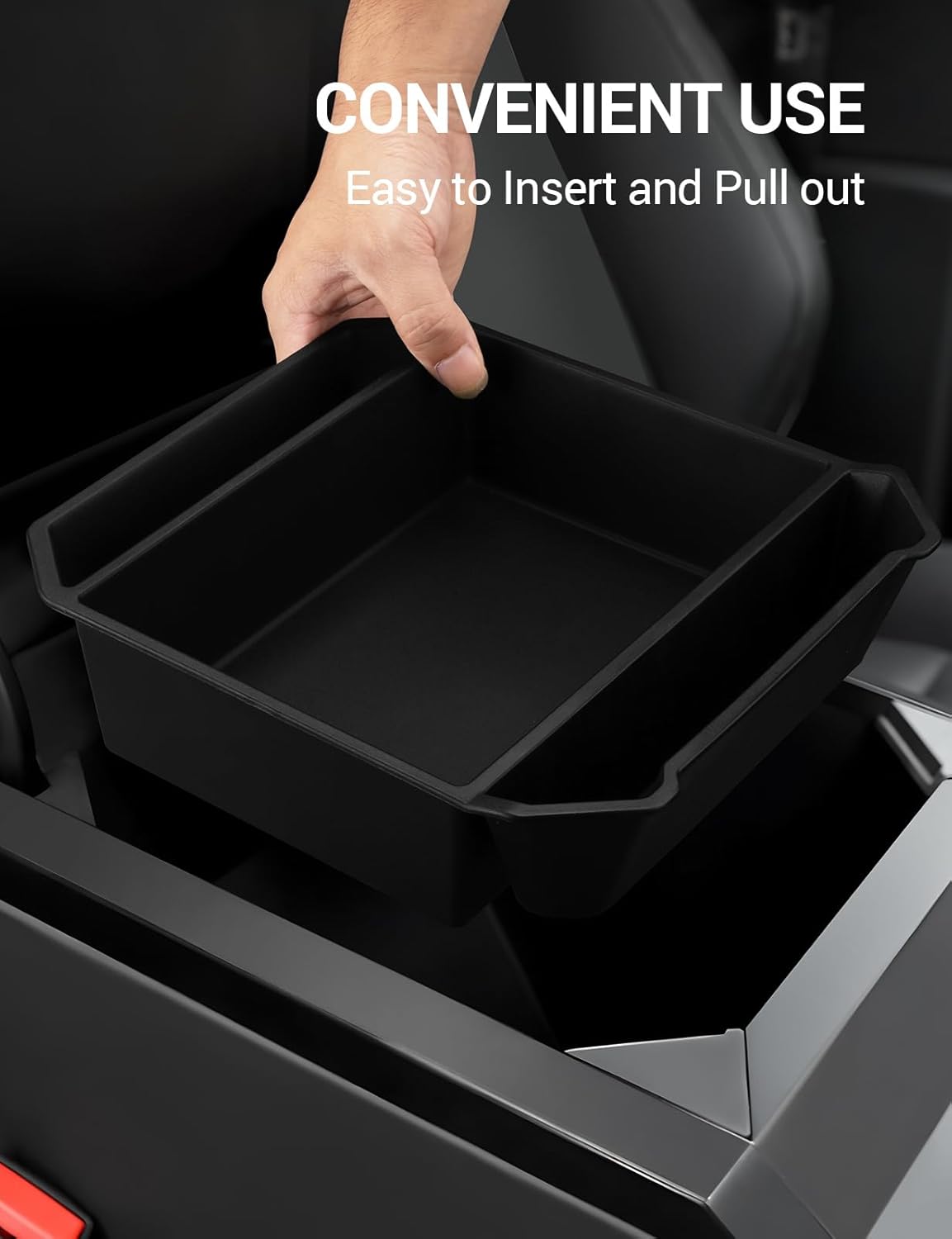 Tesla Cybertruck Center Console Divider Lower Armrest Storage Box Teslauaccessories