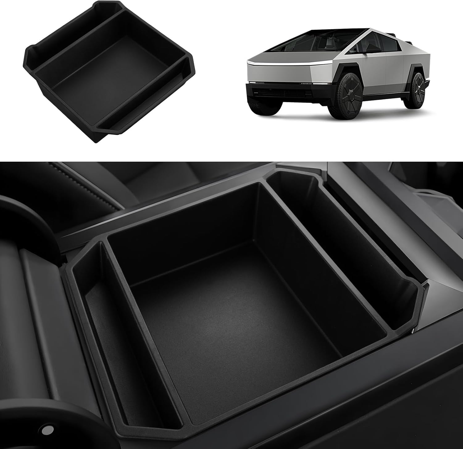 Tesla Cybertruck Center Console Divider Lower Armrest Storage Box Teslauaccessories