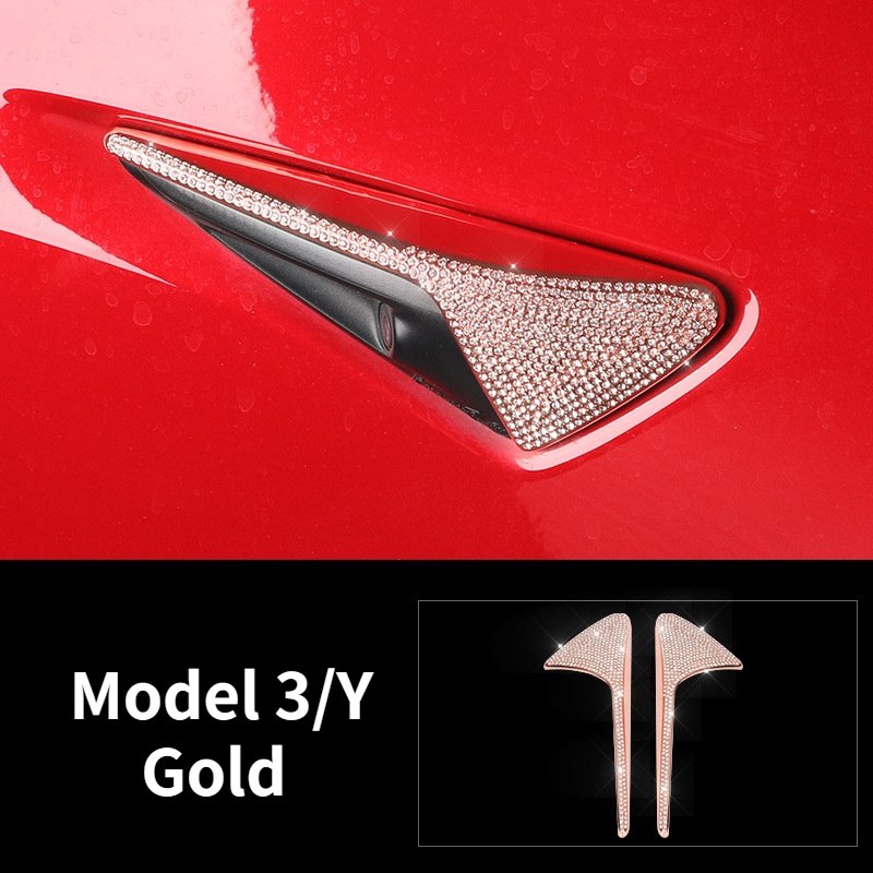 Tesla Model 3/Y Crystal side label decoration Teslauaccessories