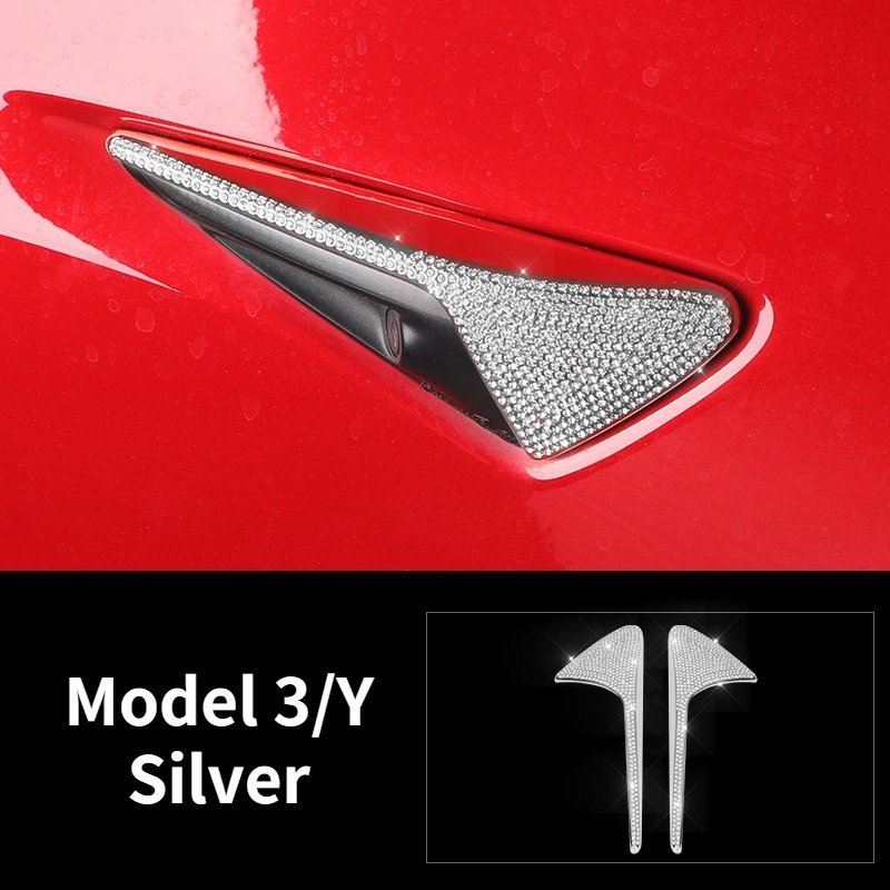 Tesla Model 3/Y Crystal side label decoration Teslauaccessories