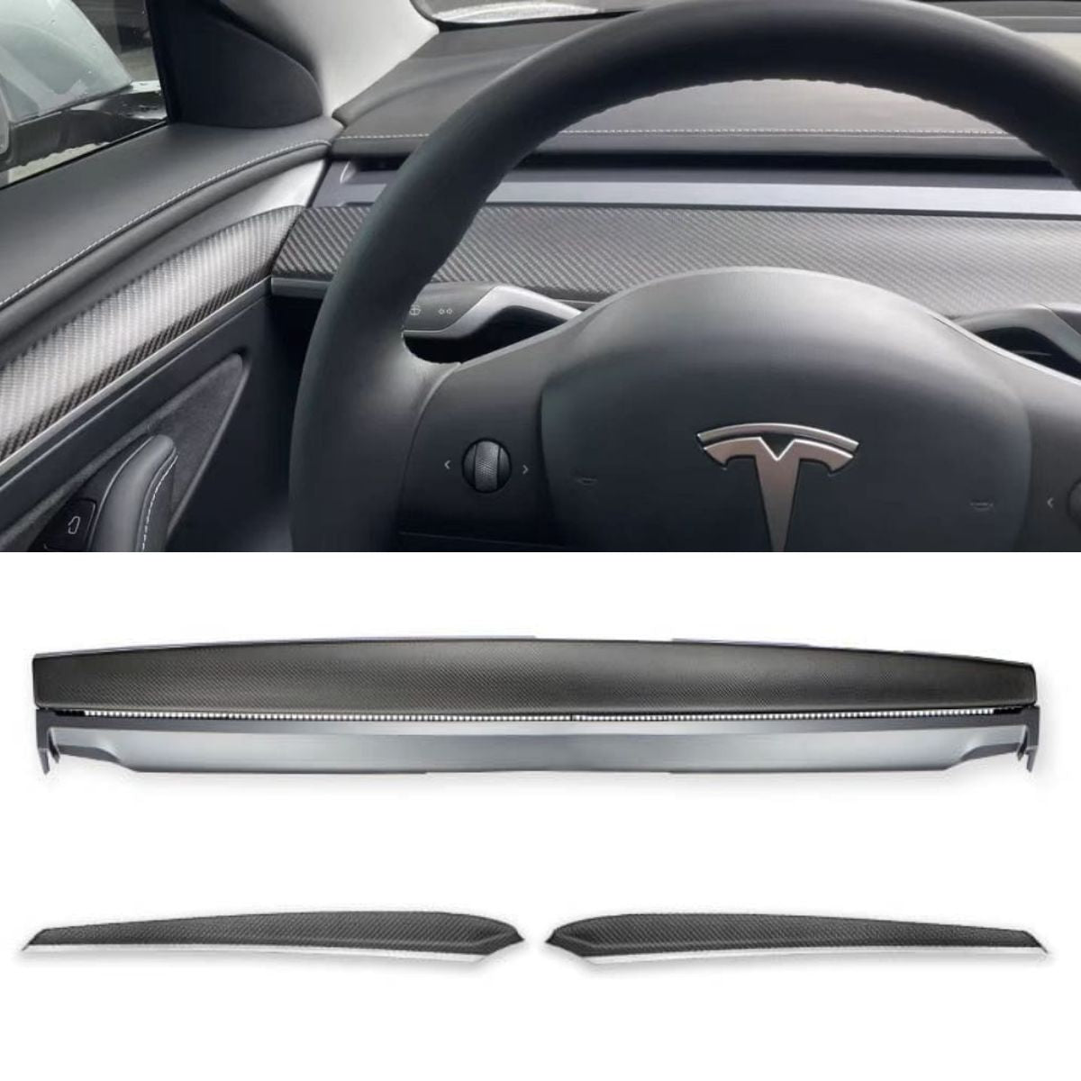 Tesla Model 3 / Y Dashboard Door Panel Replacement Kit for (3 Pieces) Teslauaccessories