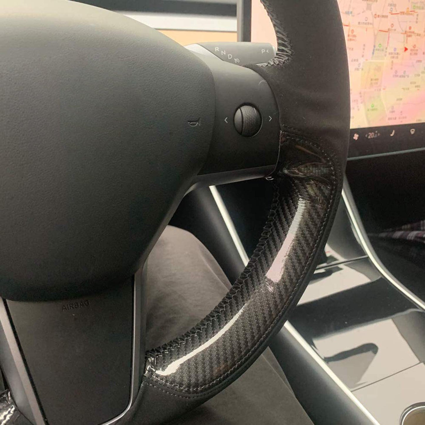 Tesla Model 3 /Y Genuine Leather Steering Wheel Cover Teslauaccessories