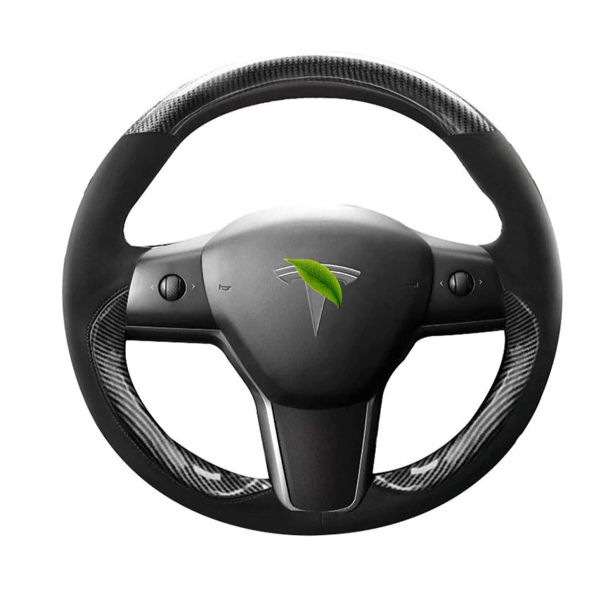 Tesla Model 3 /Y Genuine Leather Steering Wheel Cover Teslauaccessories