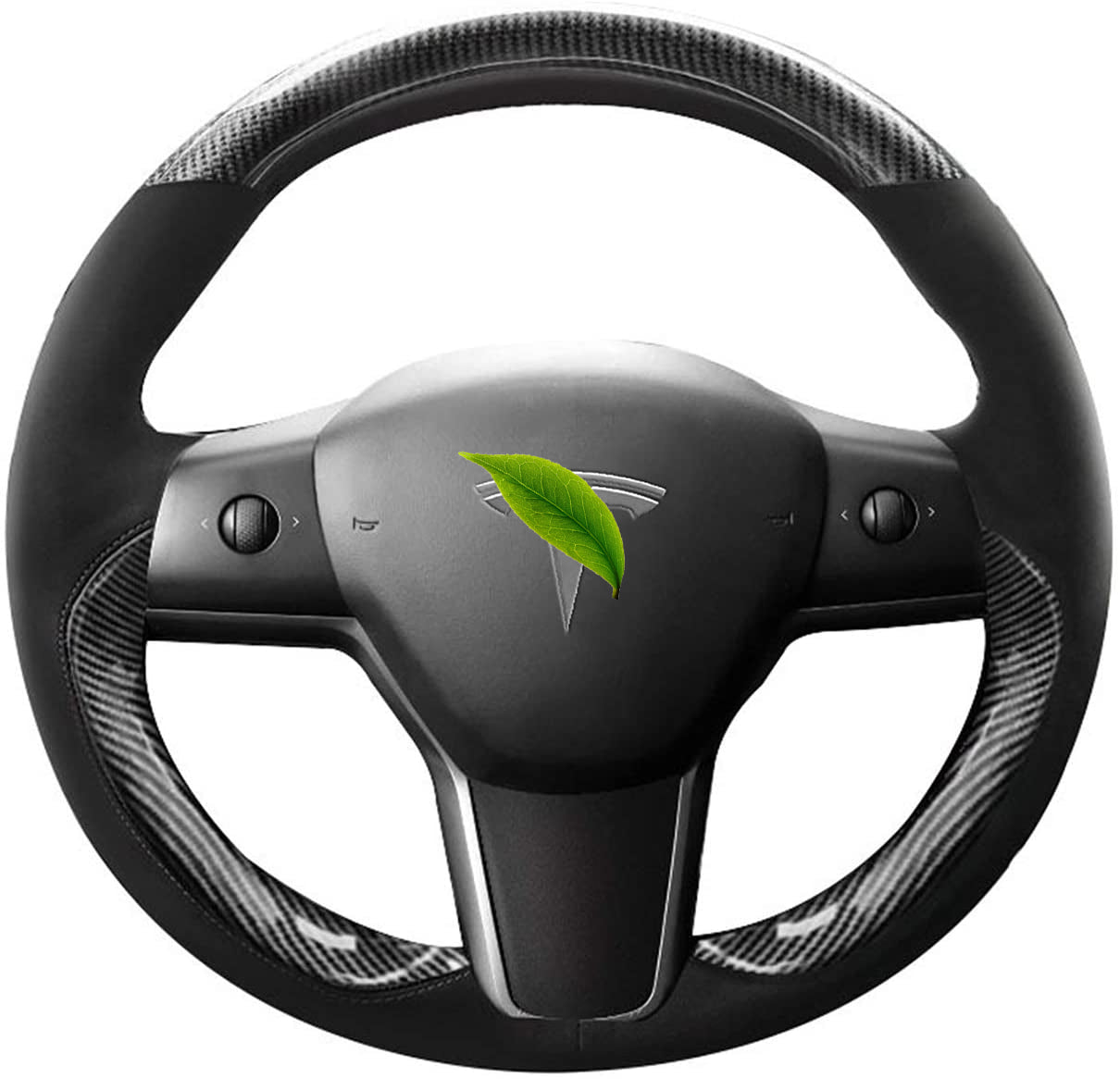 Tesla Model 3 /Y Genuine Leather Steering Wheel Cover Teslauaccessories