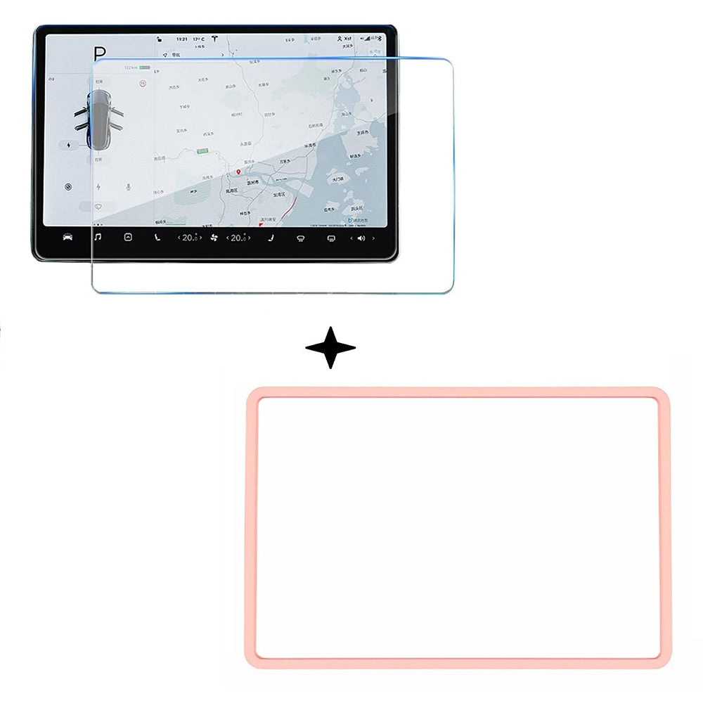 Tesla Model 3/Y Navigation Screen Protector Silicone Frame Central Control Modification Accessories Teslauaccessories