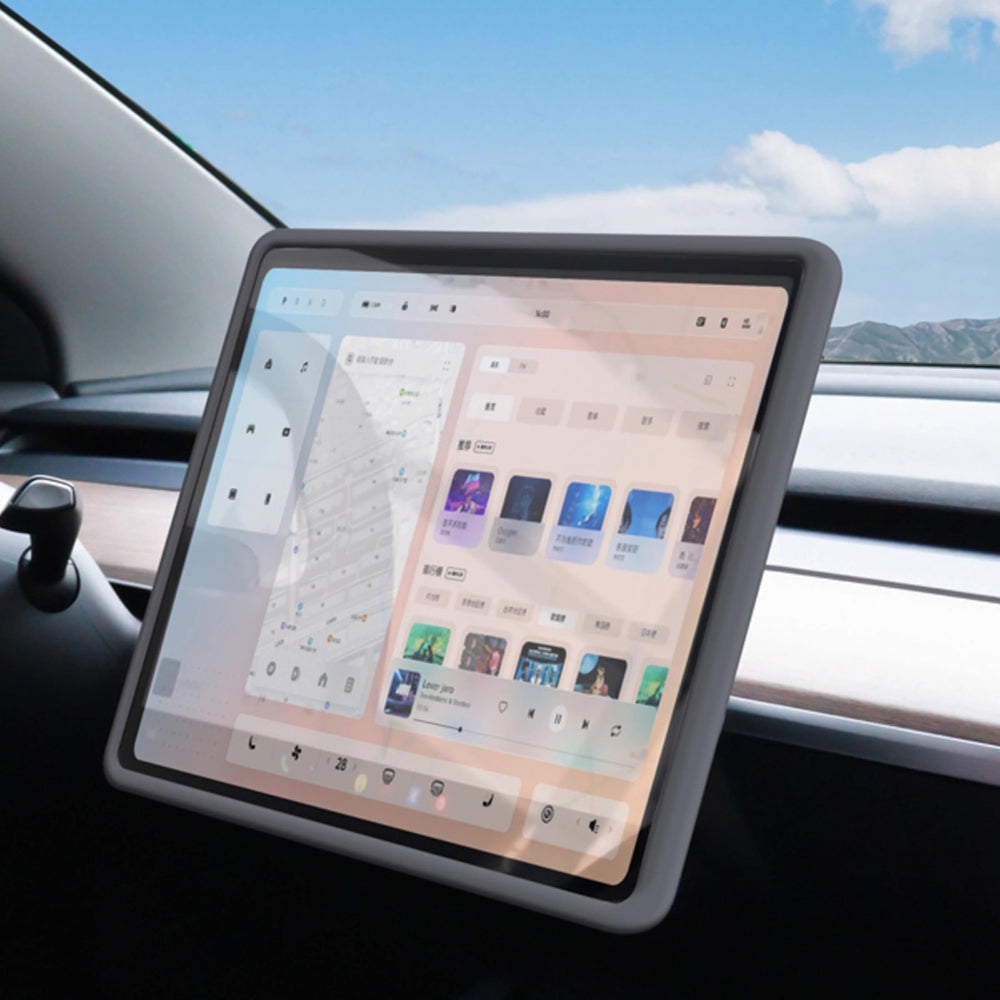 Tesla Model 3/Y Navigation Screen Protector Silicone Frame Central Control Modification Accessories Teslauaccessories