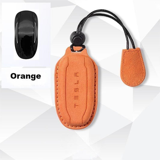 Tesla Model 3/Y/S Tumbled Leather Key Bag Teslauaccessories