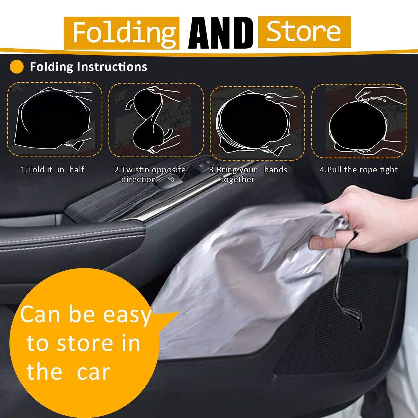 Tesla Model 3/Y/S/X Cool Fruits Foldable Windshield Sunshade Teslauaccessories