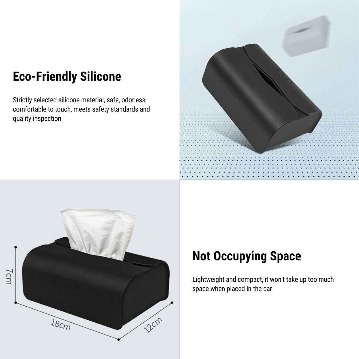 Tesla Model 3/Y/S/X Tissue Holder Silicone Tissue Box Cover Teslauaccessories