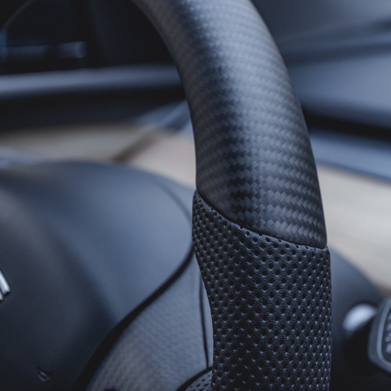 Tesla Model 3 /Y Sport Carbon Fiber Steering Wheel Teslauaccessories