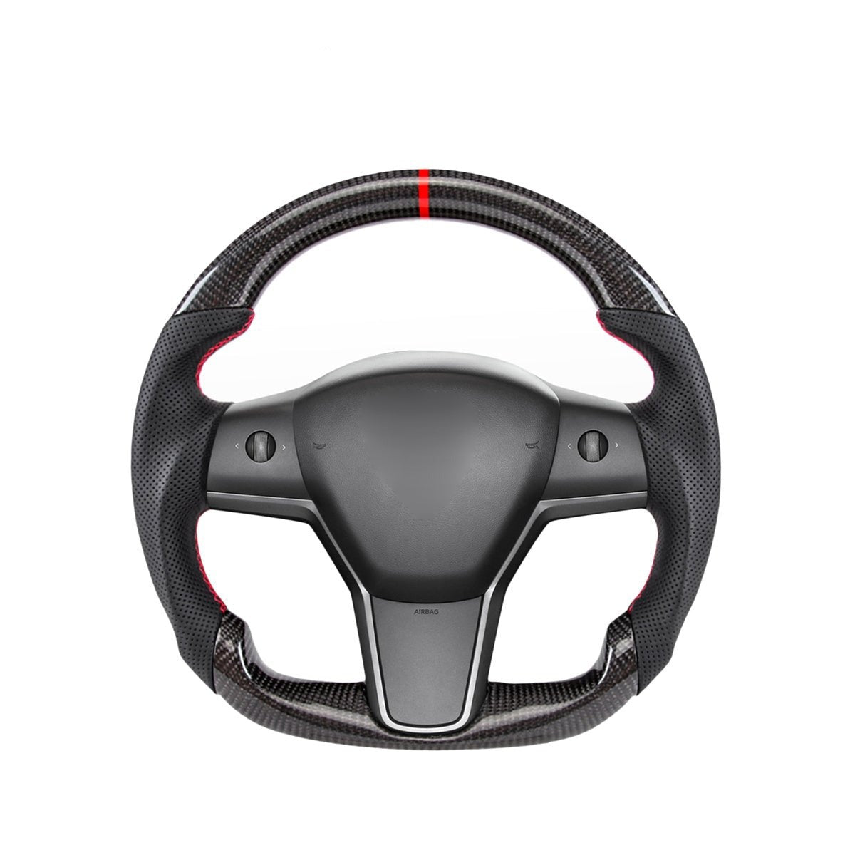 Tesla Model 3 /Y Sport Carbon Fiber Steering Wheel Teslauaccessories