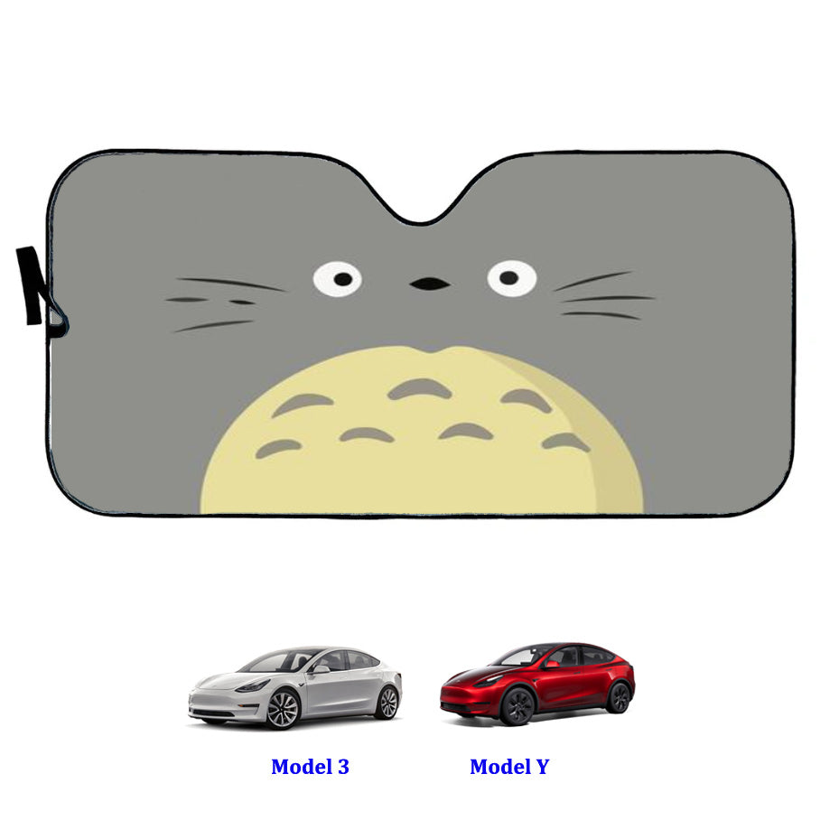 Tesla Model 3 /Y Totoro Sunshade Windshield Sun Shade Teslauaccessories