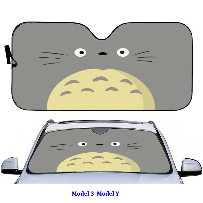 Tesla Model 3 /Y Totoro Sunshade Windshield Sun Shade Teslauaccessories