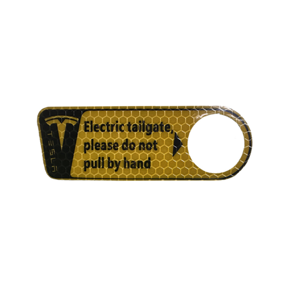 Tesla Model 3/Y Trunk Warning Sticker Electric Tailgate Reflective Warning Sticker Teslauaccessories