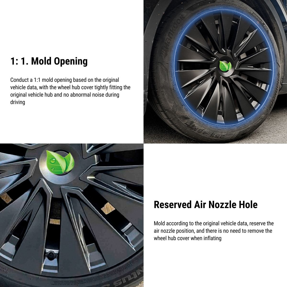 Tesla Model Y 19' Turbo Wheel Cover 4pcs Teslauaccessories