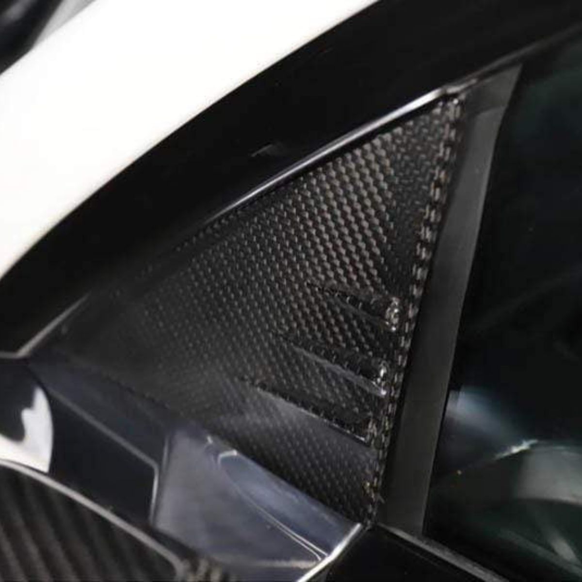 Tesla Model Y/3 Dry Carbon Fiber Exterior Mods A-pillar Glass Trim Teslauaccessories