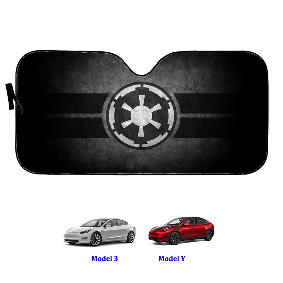 Tesla Model Y 3 Star Wars Sunshade Folding Sun Visor Protector Teslauaccessories