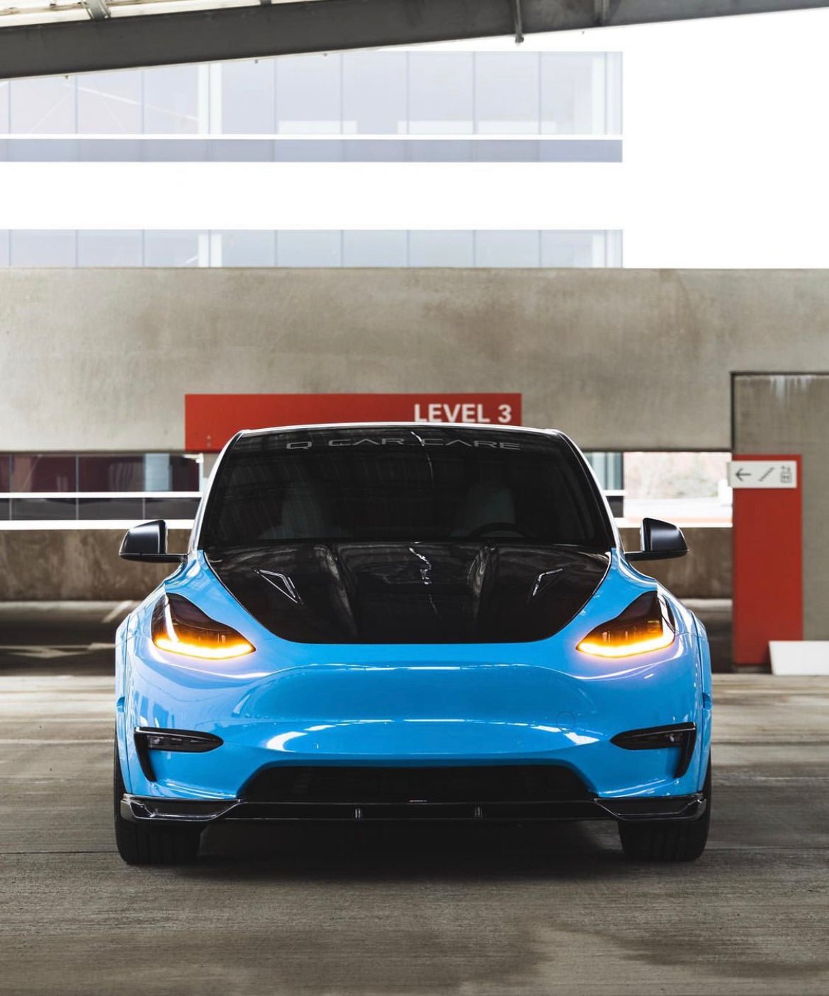 Tesla Model Y Carbon Fiber Front Lip Ver.2 Teslauaccessories