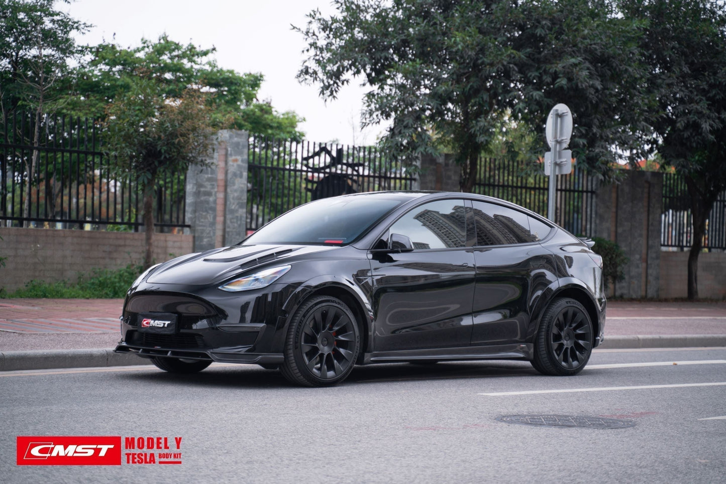 Tesla Model Y Carbon Fiber Front Lip Ver.2 Teslauaccessories