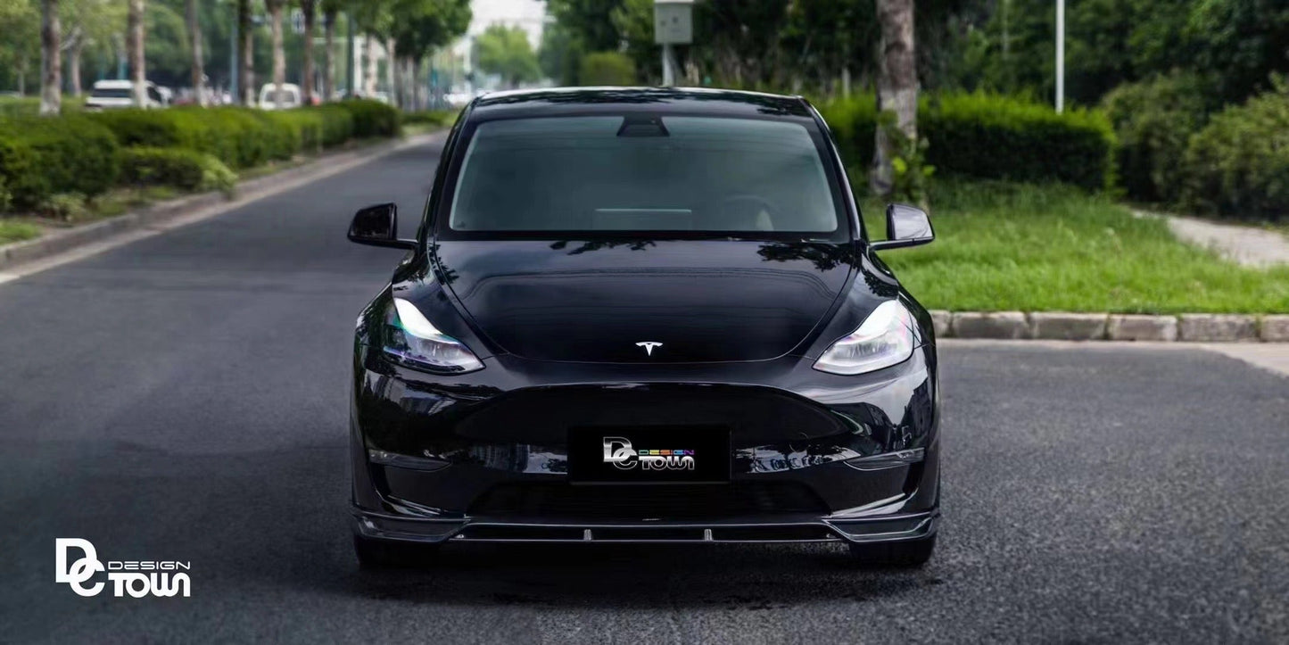 Tesla Model Y Carbon Fiber Front Lip Ver.2 Teslauaccessories