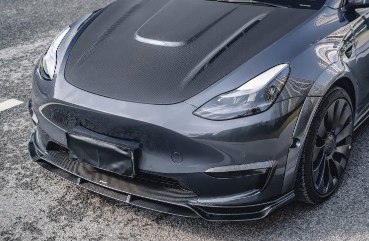 Tesla Model Y Carbon Fiber Front Lip Ver.2 Teslauaccessories