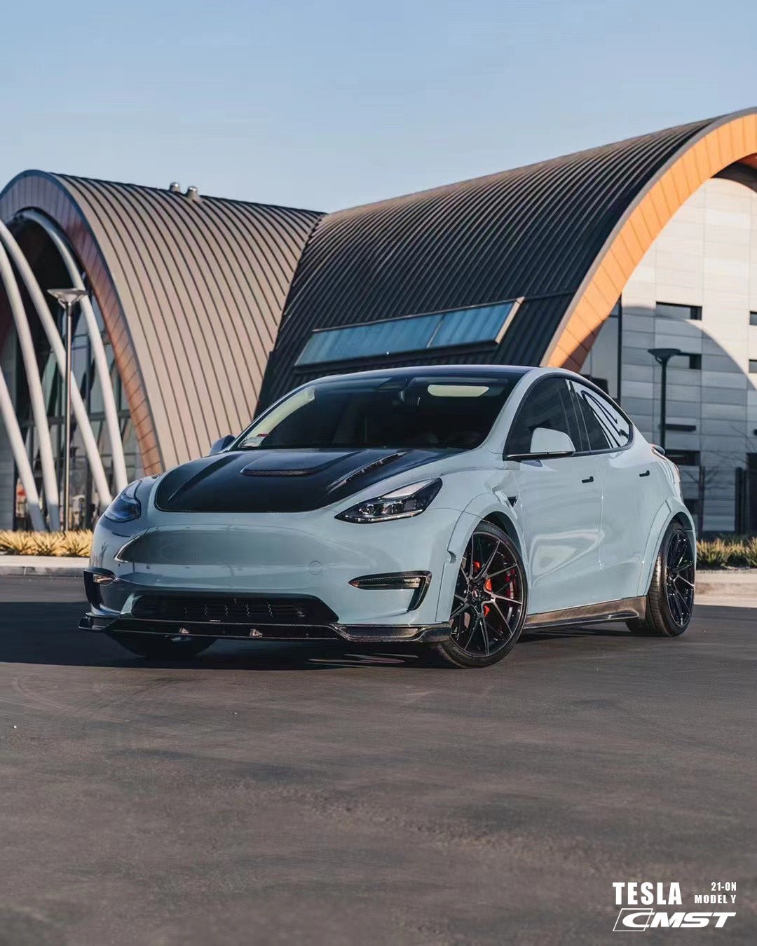 Tesla Model Y Carbon Fiber Front Lip Ver.2 Teslauaccessories