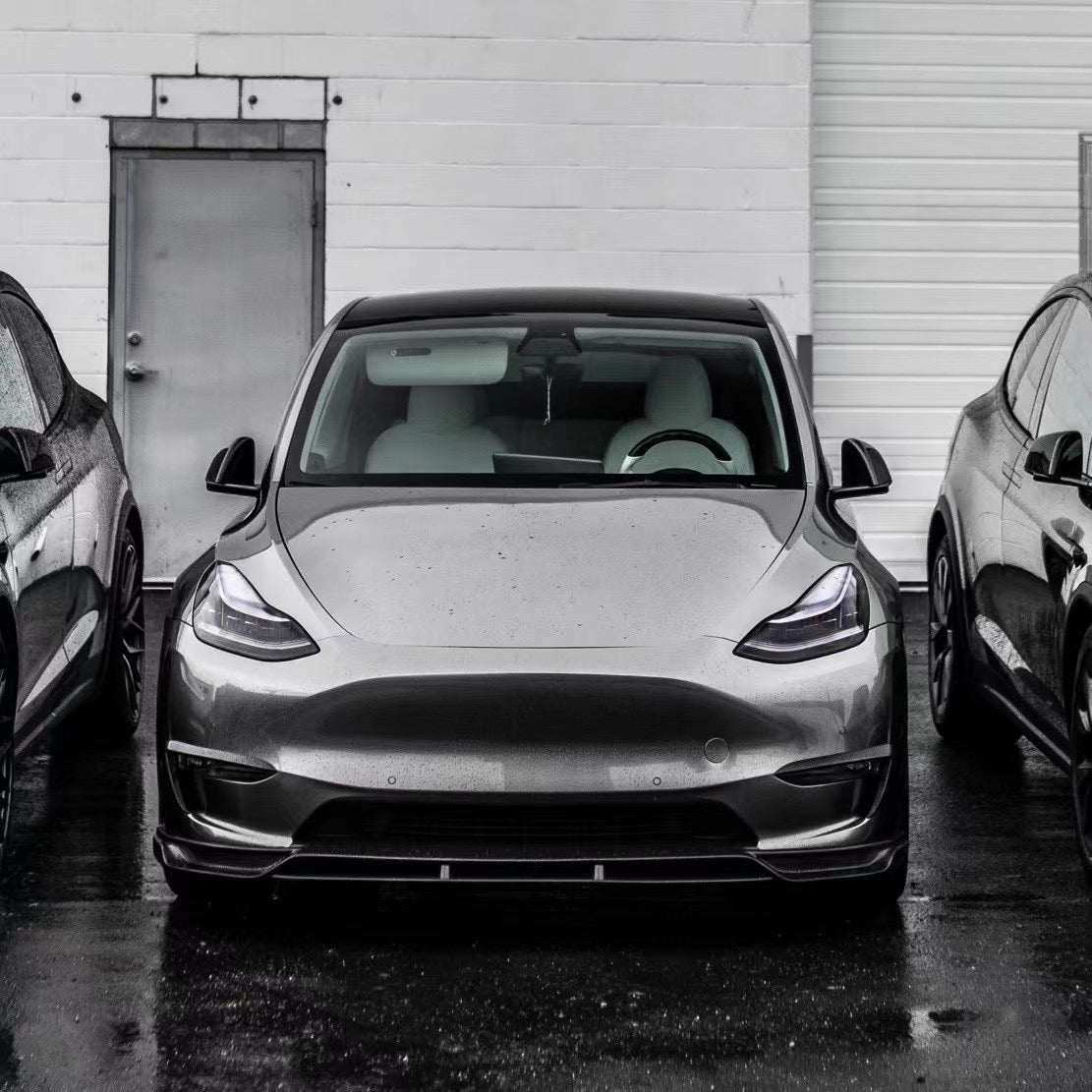 Tesla Model Y Carbon Fiber Front Lip Ver.2 Teslauaccessories