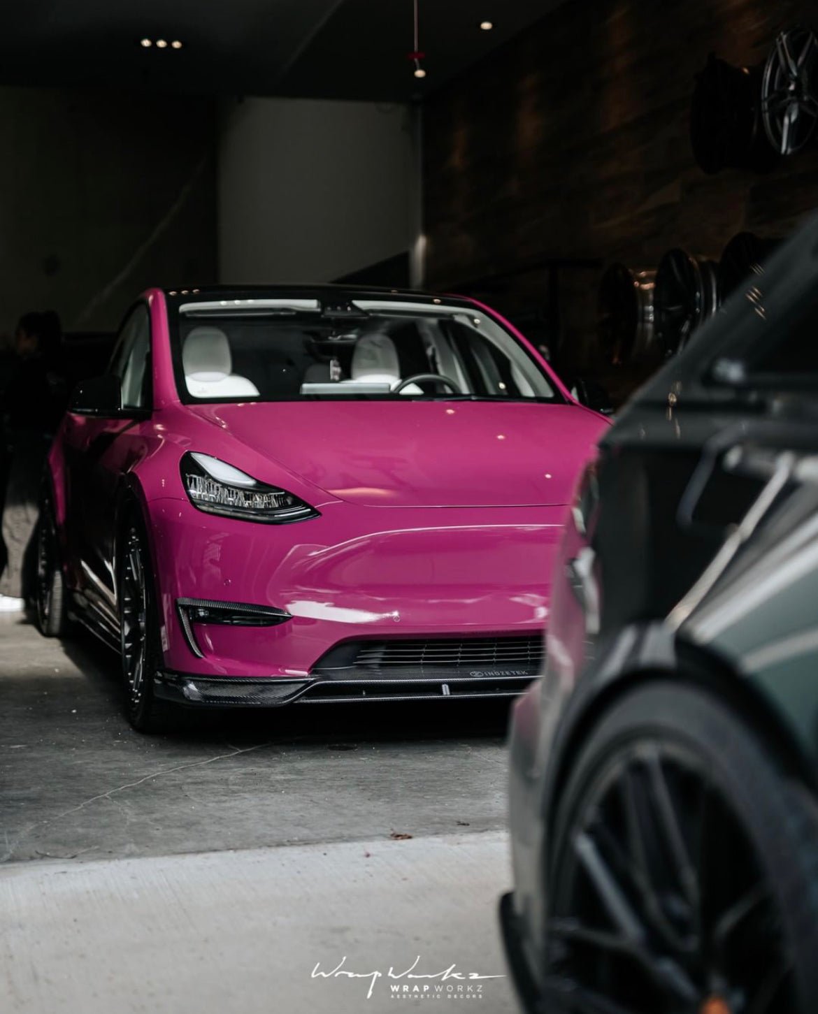 Tesla Model Y Carbon Fiber Front Lip Ver.2 Teslauaccessories