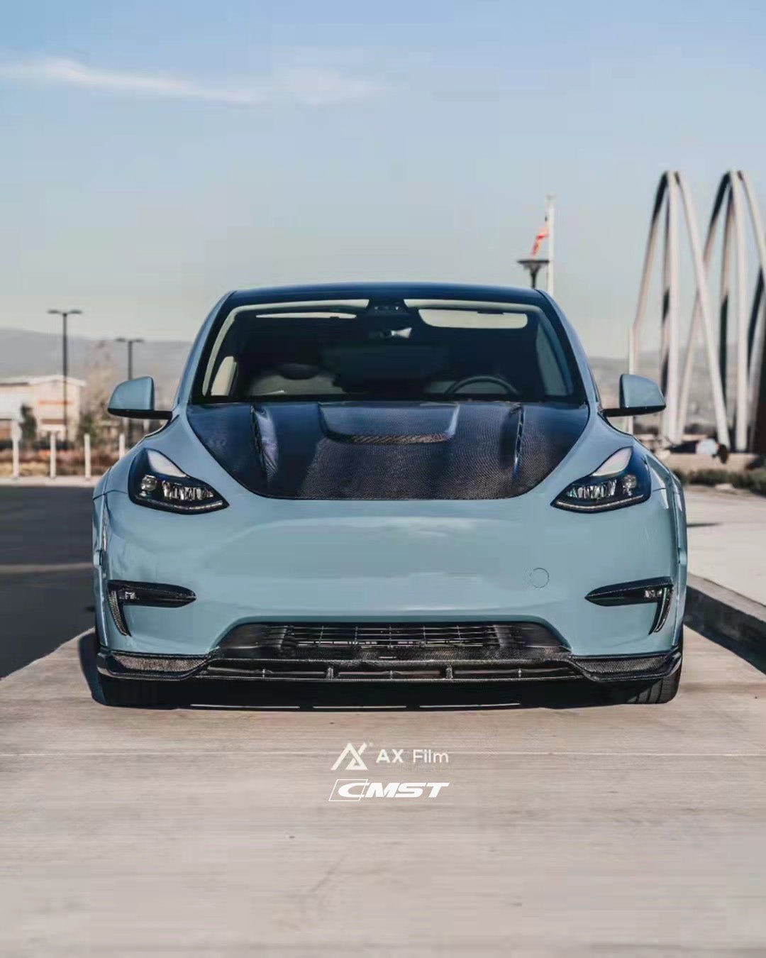 Tesla Model Y Carbon Fiber Front Lip Ver.2 Teslauaccessories