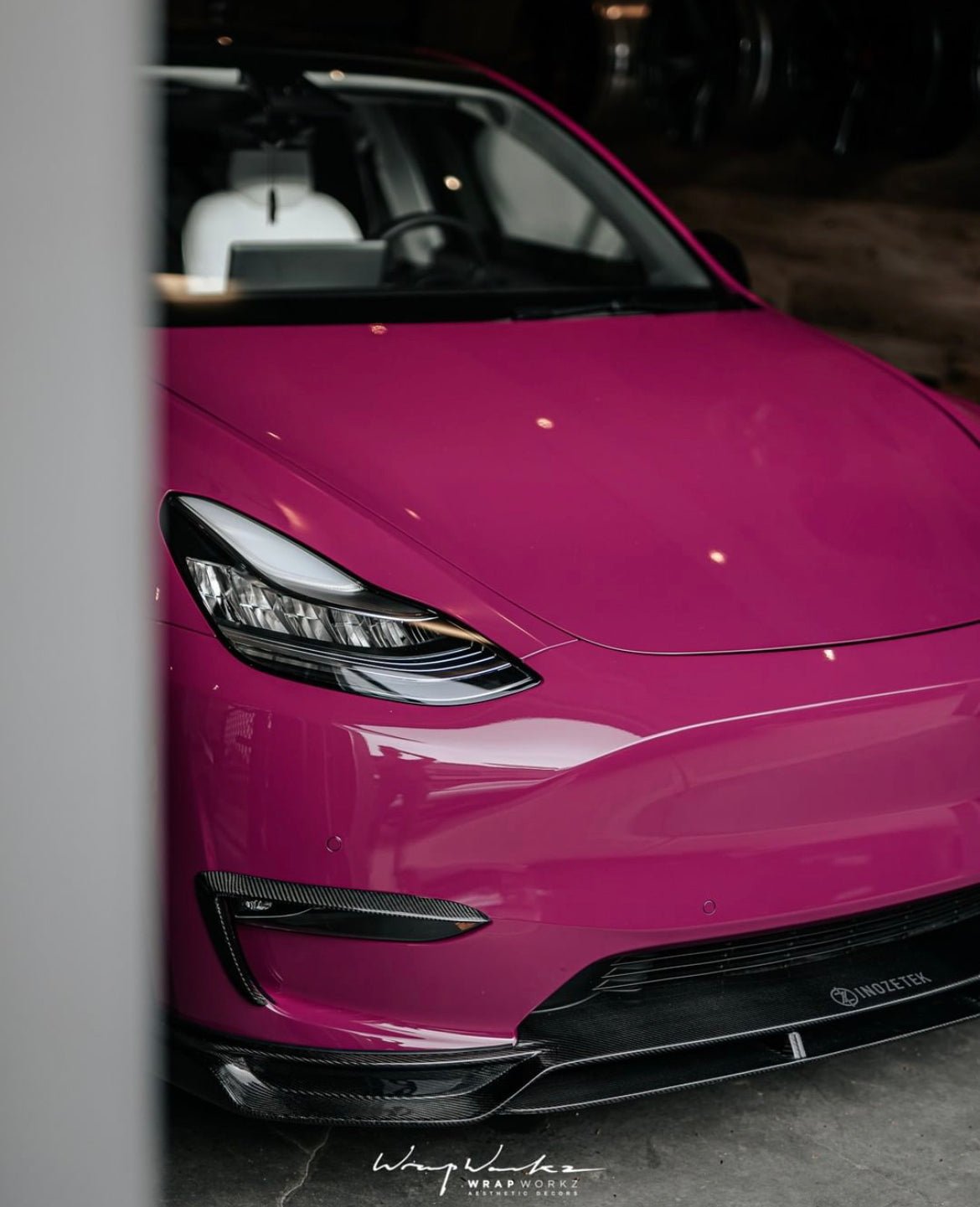 Tesla Model Y Carbon Fiber Front Lip Ver.2 Teslauaccessories