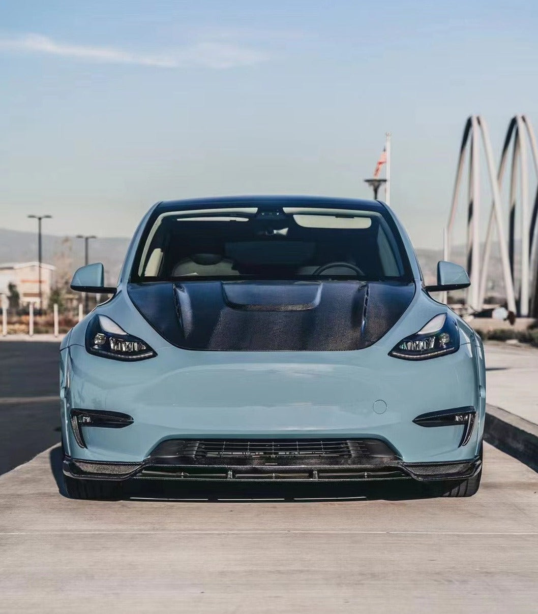 Tesla Model Y Carbon Fiber Hood Bonnet Teslauaccessories